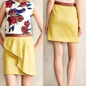 Anthropologie HD in Paris Yellow Petal Skirt